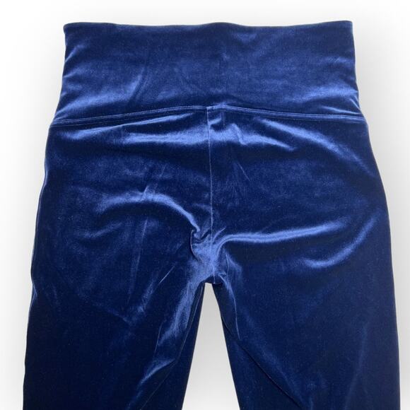 Spanx Velvet Leggings High-Rise Shaping SIZE XL Lapis Night Blue Yoga Pants - Picture 8 of 11